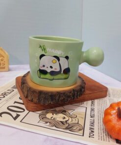 ماگ پاندا دسته توپی سبز