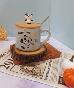 ماگ پاندایی در چوبی طوسی