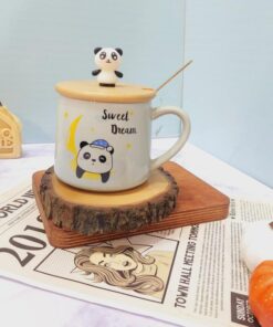 ماگ پاندایی در چوبی طوسی