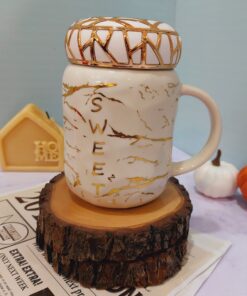 ماگ درپیچی ماربل رنگی