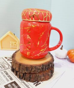 ماگ درپیچی ماربل رنگی