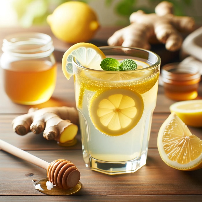شربت آبلیمو، عسل و زنجبیل
