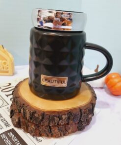 ماگ درپیچی بیوتیفول اینه دار کد 1452