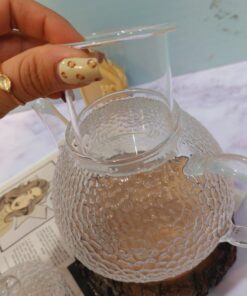 قوری پیرکس صافی دار یخی کد1462