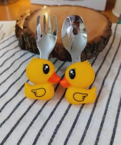 قاشق چنگال کودک فانتزی استیل کد1492