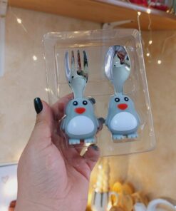 قاشق چنگال کودک فانتزی استیل کد1492