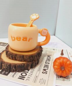 ماگ خرسی قاشق سرامیکی کد 1493