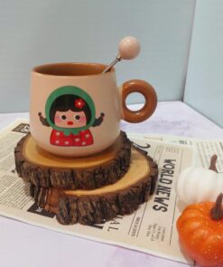 ماگ قاشق دار دختر و پسر روسی کد1497