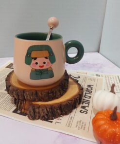 ماگ قاشق دار دختر و پسر روسی کد1497