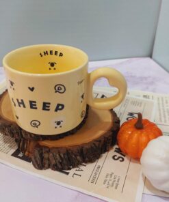 ماگ دسته قلبی طرح ببعی کد1498