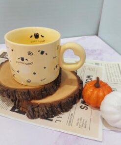 ماگ دسته قلبی طرح ببعی کد1498