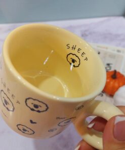 ماگ دسته قلبی طرح ببعی کد1498