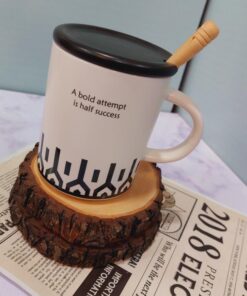 ماگ سنتی سفید و مشکی کد1517