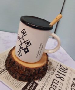 ماگ سنتی سفید و مشکی کد1517