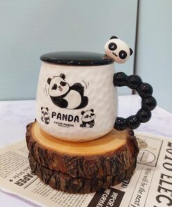 ماگ پاندا دسته مرواریدی کد1519