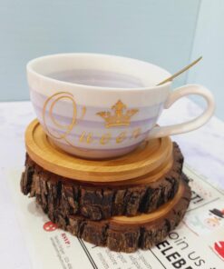 ست فنجون لاته خوری کینگ و کویین بنفش کد 1544