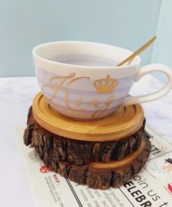 ست فنجون لاته خوری کینگ و کویین بنفش کد 1544