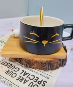فنجون فانتزی سینی دار گربه برجسته کد 1585