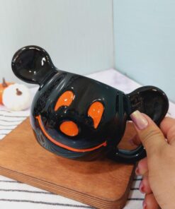 ماگ میکی مشکی و صورتی دست ساز کد 1590