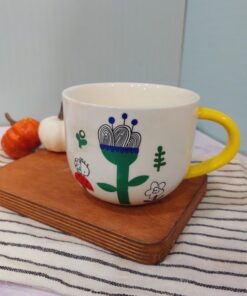 ماگ طرح نقاشی گلدار کد 1595