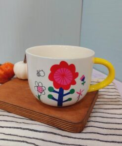 ماگ طرح نقاشی گلدار کد 1595