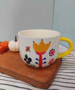 ماگ طرح نقاشی گلدار کد 1595