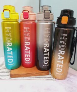 قمقمه باشگاهی کروم دو رنگ برند HYDRATEDکد 1606