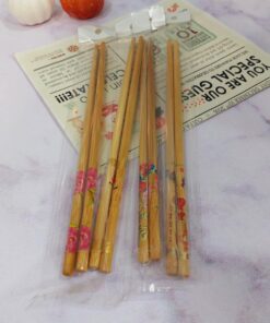 چاپستیک طرح دار چوبی کد1613