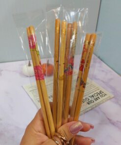 چاپستیک طرح دار چوبی کد1613