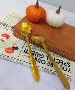 قاشق استیل طرح گل کد 1620