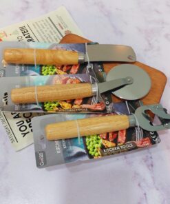 ابزار آلات استیل دسته چوبی آشپزخانه کد 1629