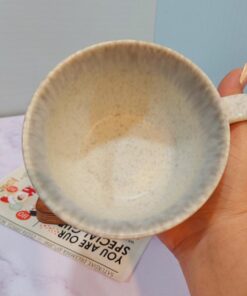 ماگ فنجون لاته خوری طرح گل کد 1630