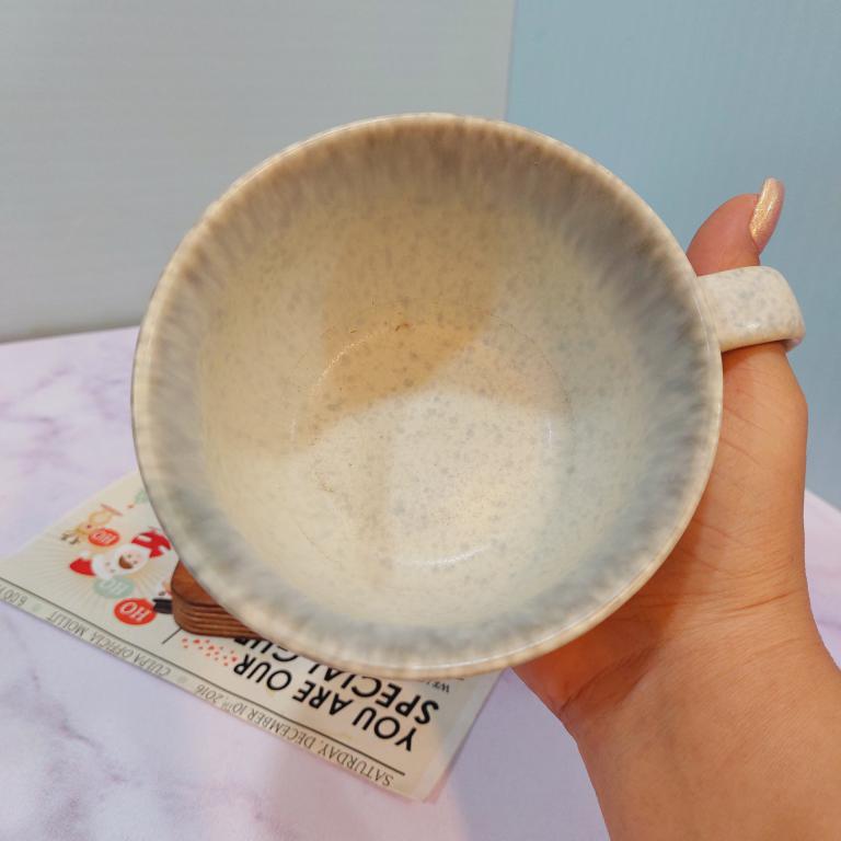 ماگ فنجون لاته خوری طرح گل کد 1630