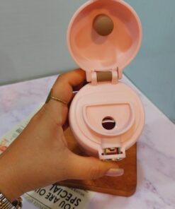 تراول ماگ استیل کافی دکمه طلایی کد 1633