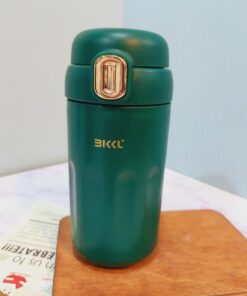 تراول ماگ استیل کافی دکمه طلایی کد 1633