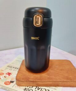 تراول ماگ استیل کافی دکمه طلایی کد 1633