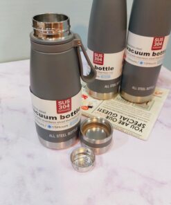 فلاسک استیل طرح بطری طوسی کد 1648