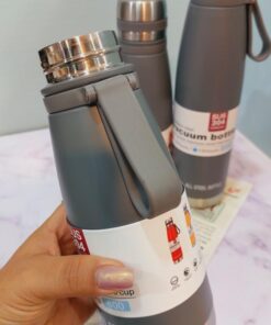 فلاسک استیل طرح بطری طوسی کد 1648