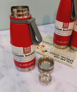 فلاسک استیل سه حجم قرمز کد 1649