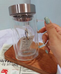 ماگ دوجداره دمنوش خوری سه طرح کد 1665