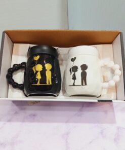 ماگ ست در پیچی آینه دار باکس کادویی 5طرح کد 1670