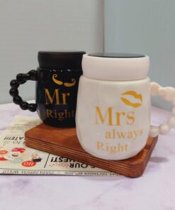 ماگ ست در پیچی آینه دار باکس کادویی 5طرح کد 1670