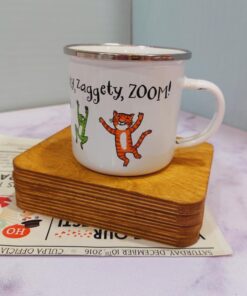 ماگ لعابی نشکن طرح دار کد 1672