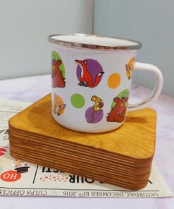 ماگ لعابی نشکن طرح دار کد 1672