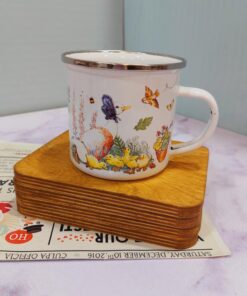 ماگ لعابی نشکن طرح دار کد 1672