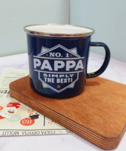 ماگ فلزی نشکن لعابی فونت دار و ساده کد 1673