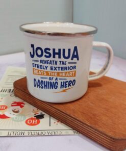 ماگ فلزی نشکن لعابی فونت دار و ساده کد 1673