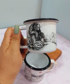 ماگ کمپینگ فلزی طرح کوهستان کد 1674