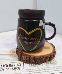 ماگ پاپیونی درپیچی آینه دار کد 1682