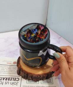 ماگ پاپیونی درپیچی آینه دار کد 1682